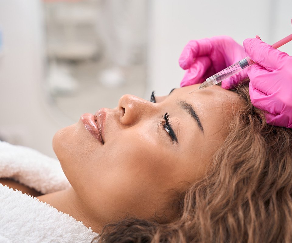 woman getting botox