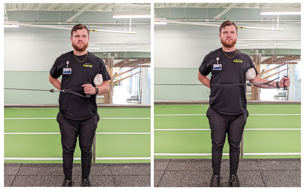 Banded Shoulder Internal and External Rotation | Sagewell Health & Fitness