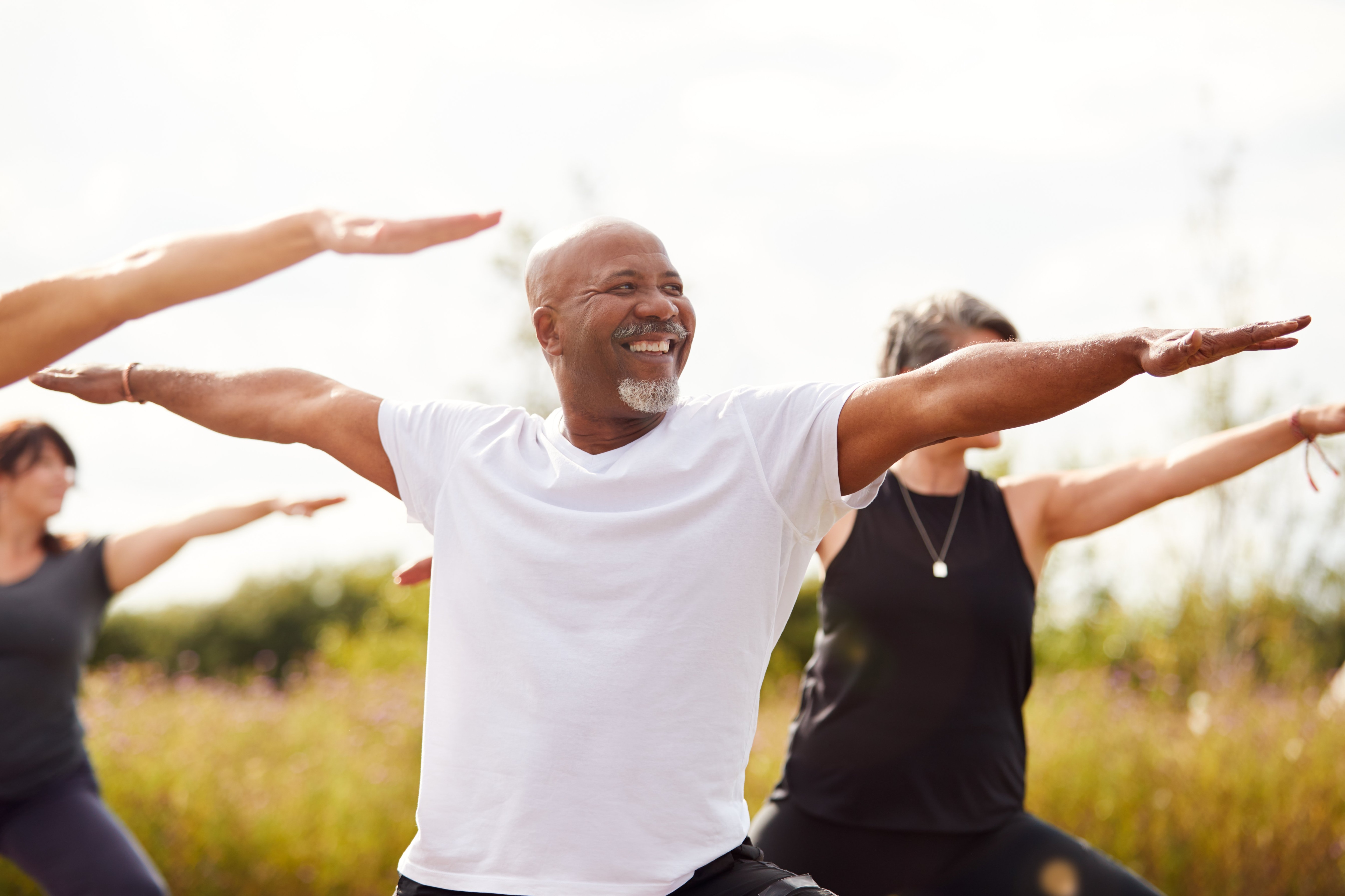 Man doing yoga